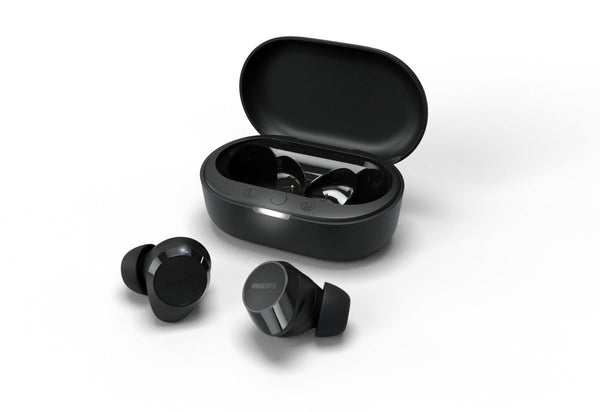 Philips TAT1209BK Écouteurs intra- Ear Bluetooth sans fil - Petits écouteurs, Excellente qualité, Son naturel avec basses dynamiques, Appels clairs et Petit étui de chargement